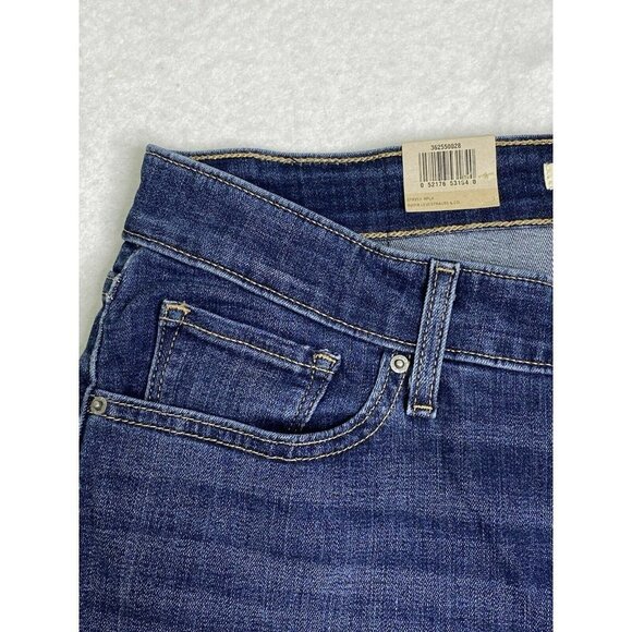 Levi's Women's Plus 711 Blue Denim Distressed Skinny Jeans Size 16W - Picture 6 of 12